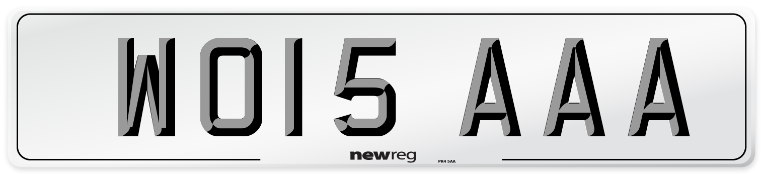 WO15 AAA Number Plate from New Reg